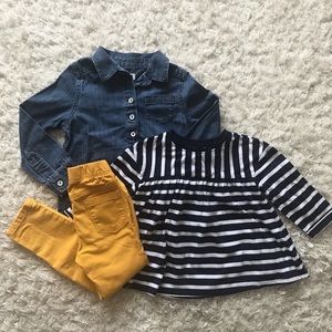 Toddler Girl Tops and Jegging Bundle size 4T